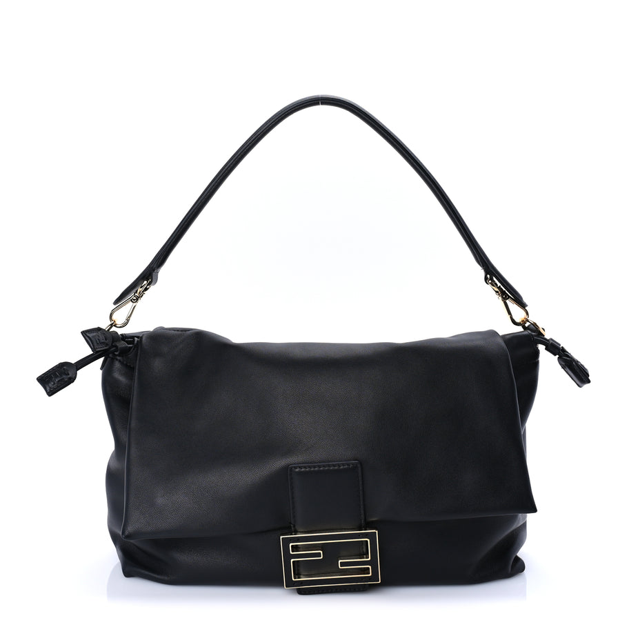 Fendi Nappa Large Mamma Baguette Black Image 1