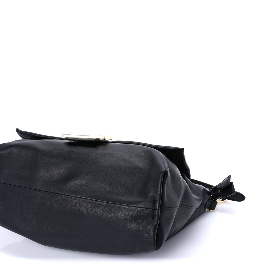 Fendi Nappa Large Mamma Baguette Black Image 8
