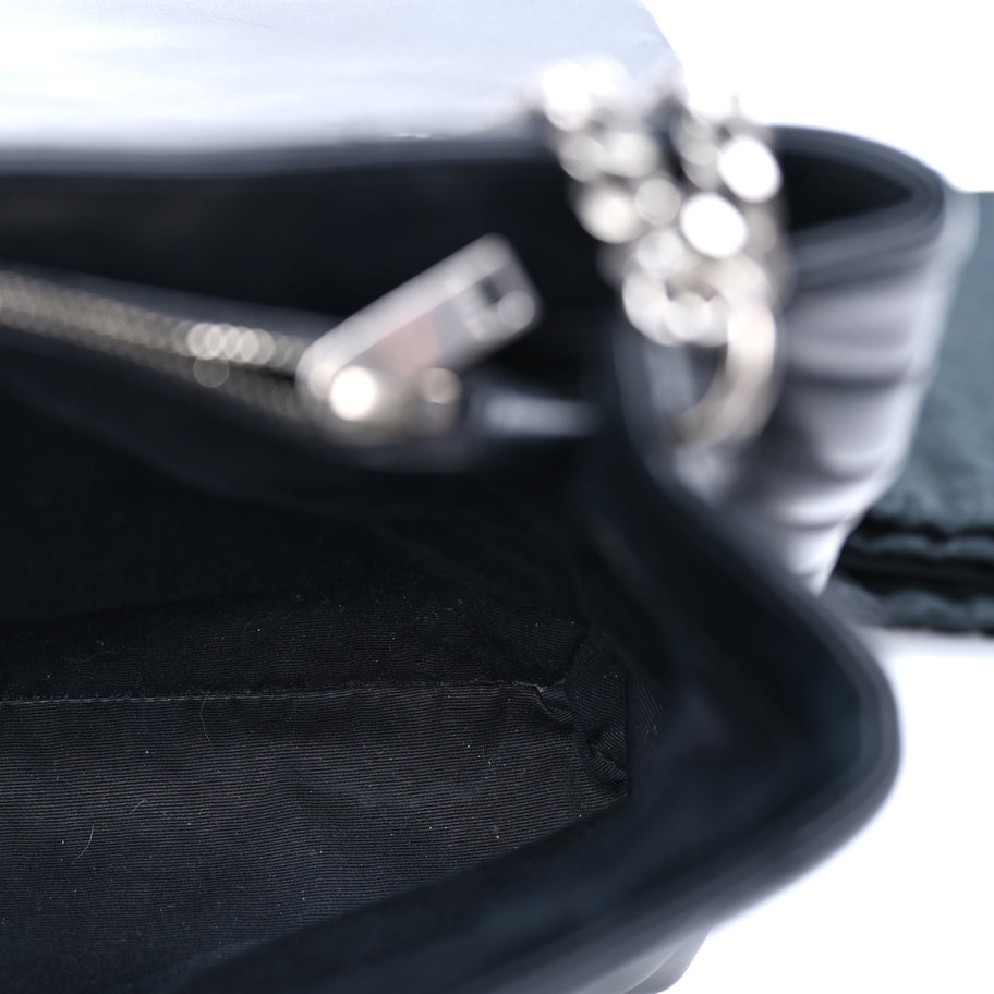 Saint Laurent Calfskin Y Quilted Monogram Medium Loulou Chain Satchel Black Image 5