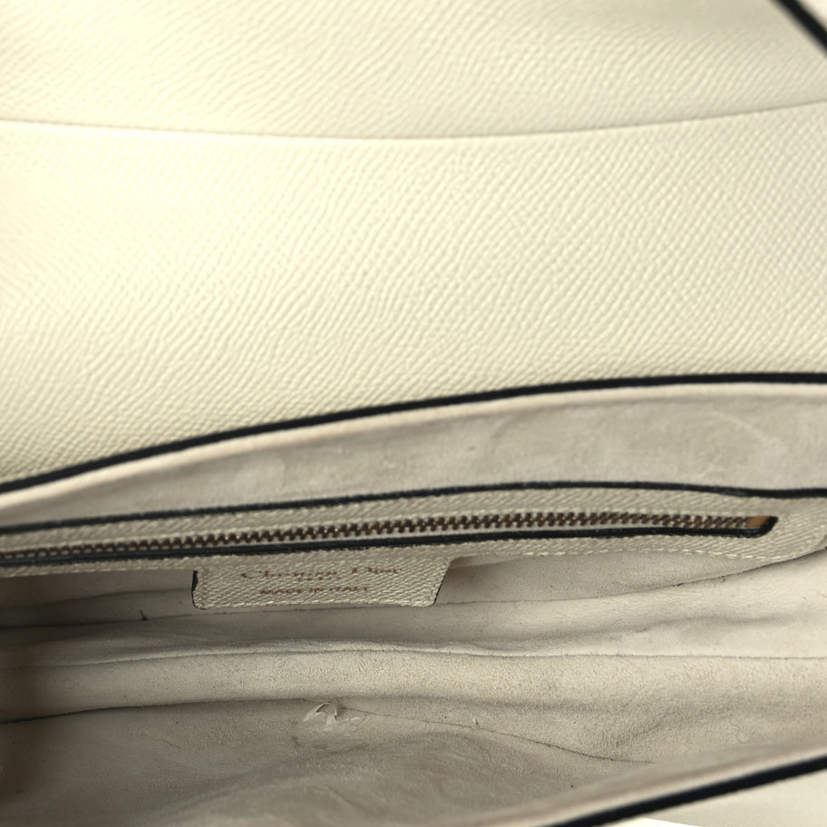 Christian Dior Grained Calfskin Saddle Bag With Strap Latte Image 4