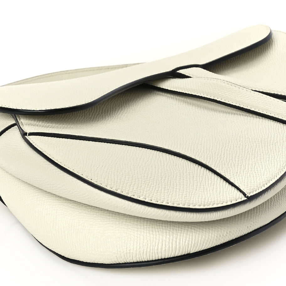 Christian Dior Grained Calfskin Saddle Bag With Strap Latte Image 7