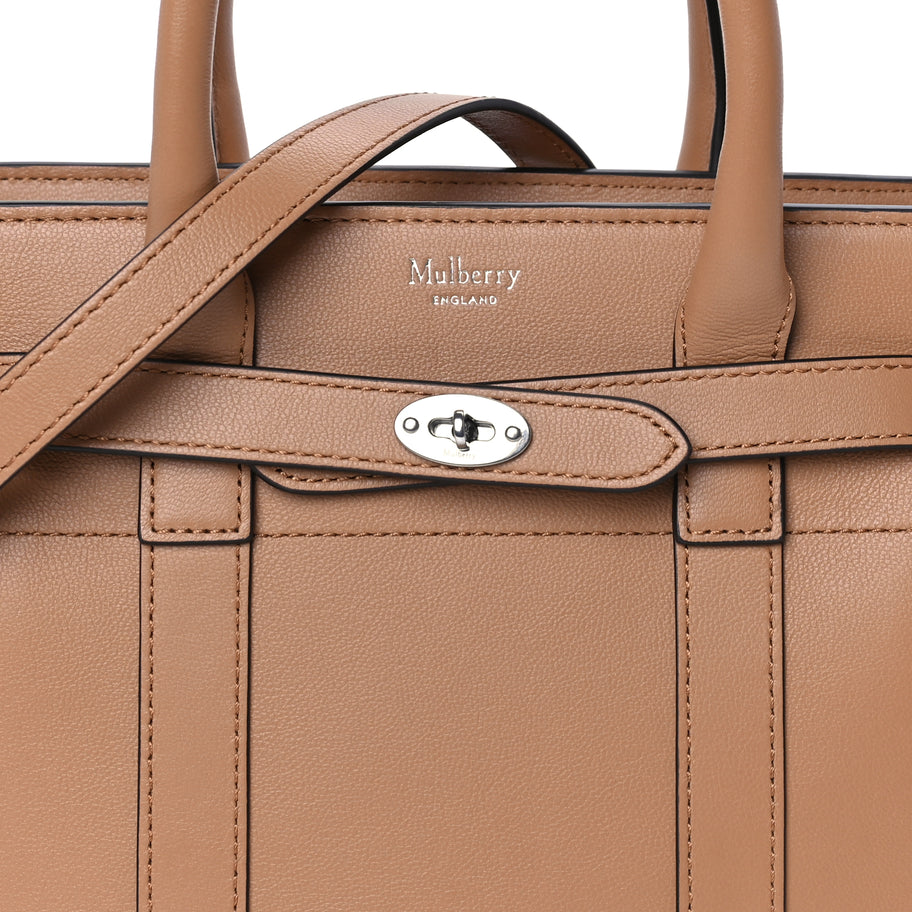 Mulberry Micro Classic Grain Mini Zipped Bayswater Sable Image 6
