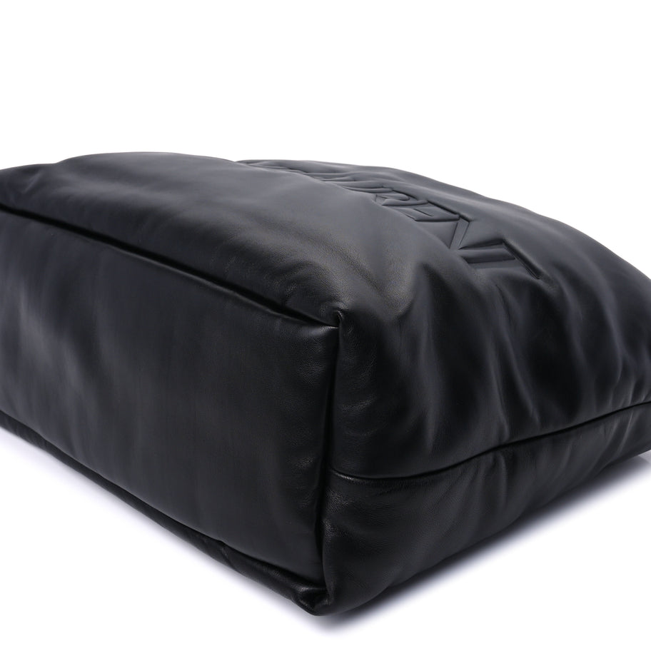 Saint Laurent Lambskin Wide Puffer Tote  Black Image 8