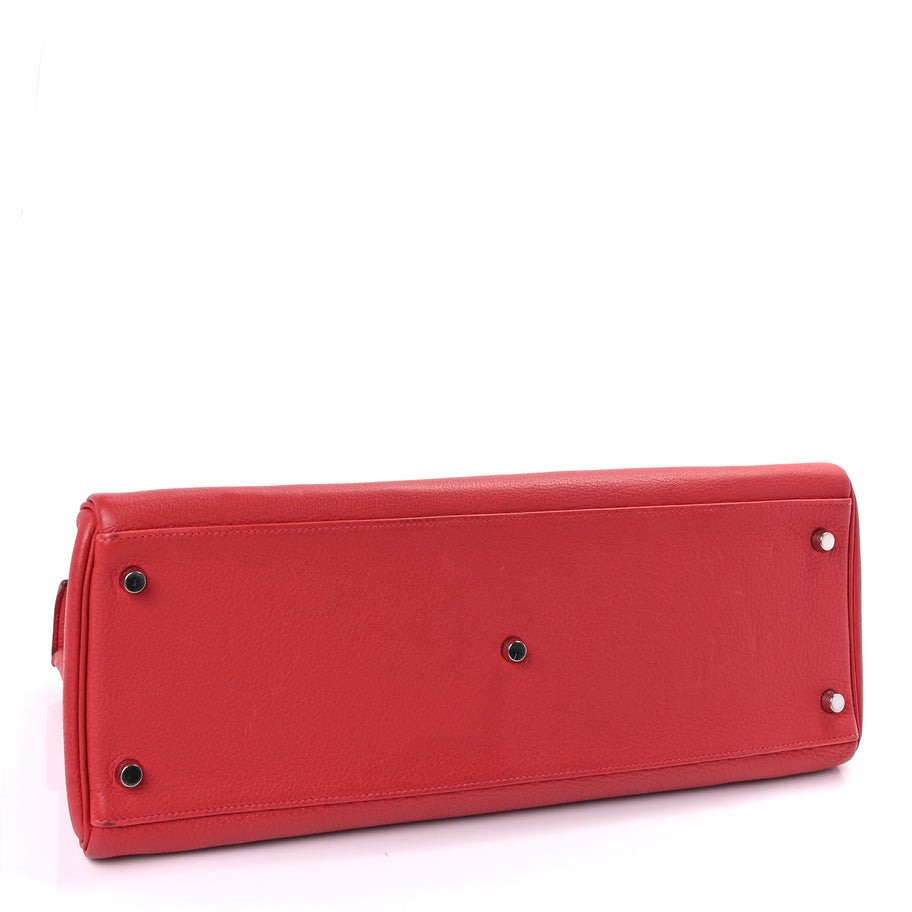 Hermes Clemence Shoulder Kelly 40  Bougainvillea Image 3