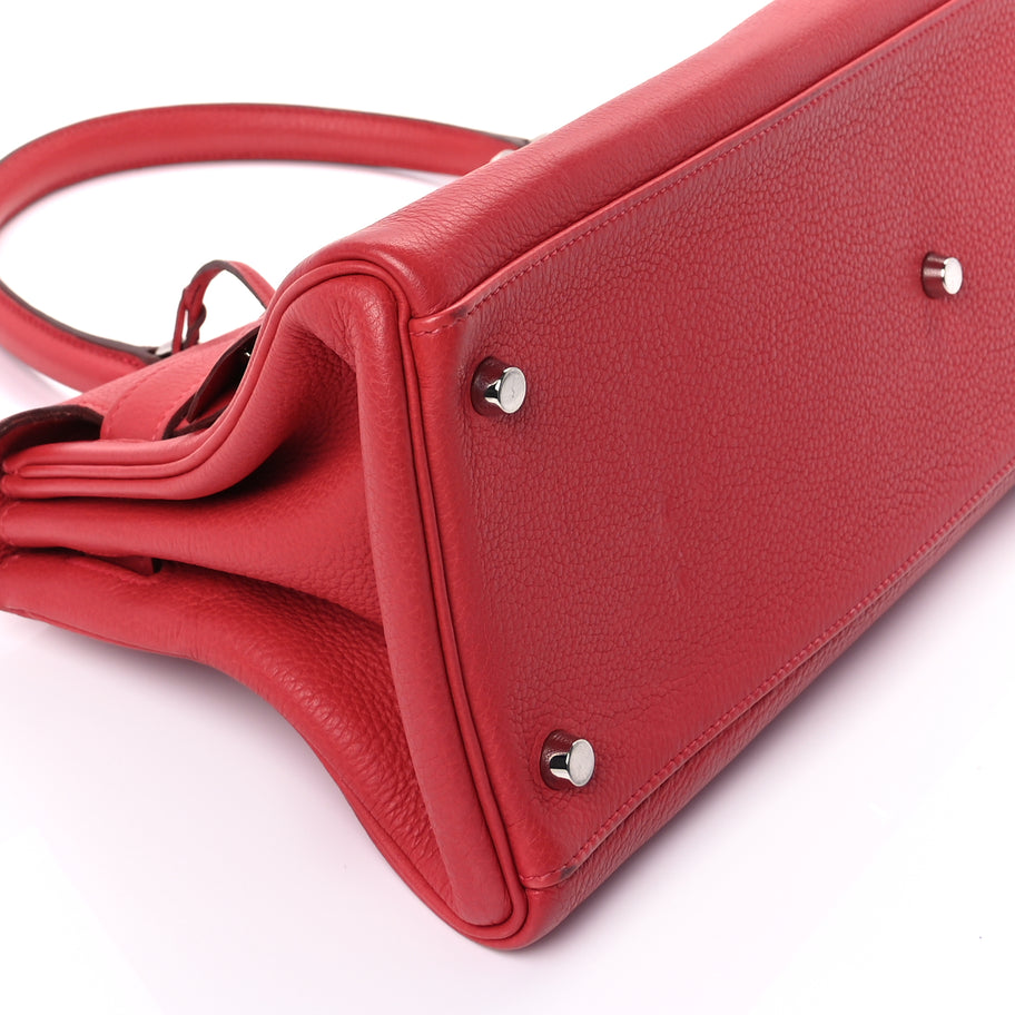 Hermes Clemence Shoulder Kelly 40  Bougainvillea Image 8