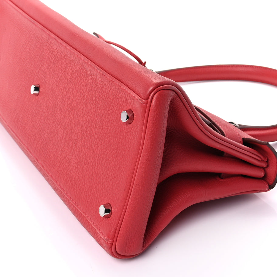 Hermes Clemence Shoulder Kelly 40  Bougainvillea Image 9