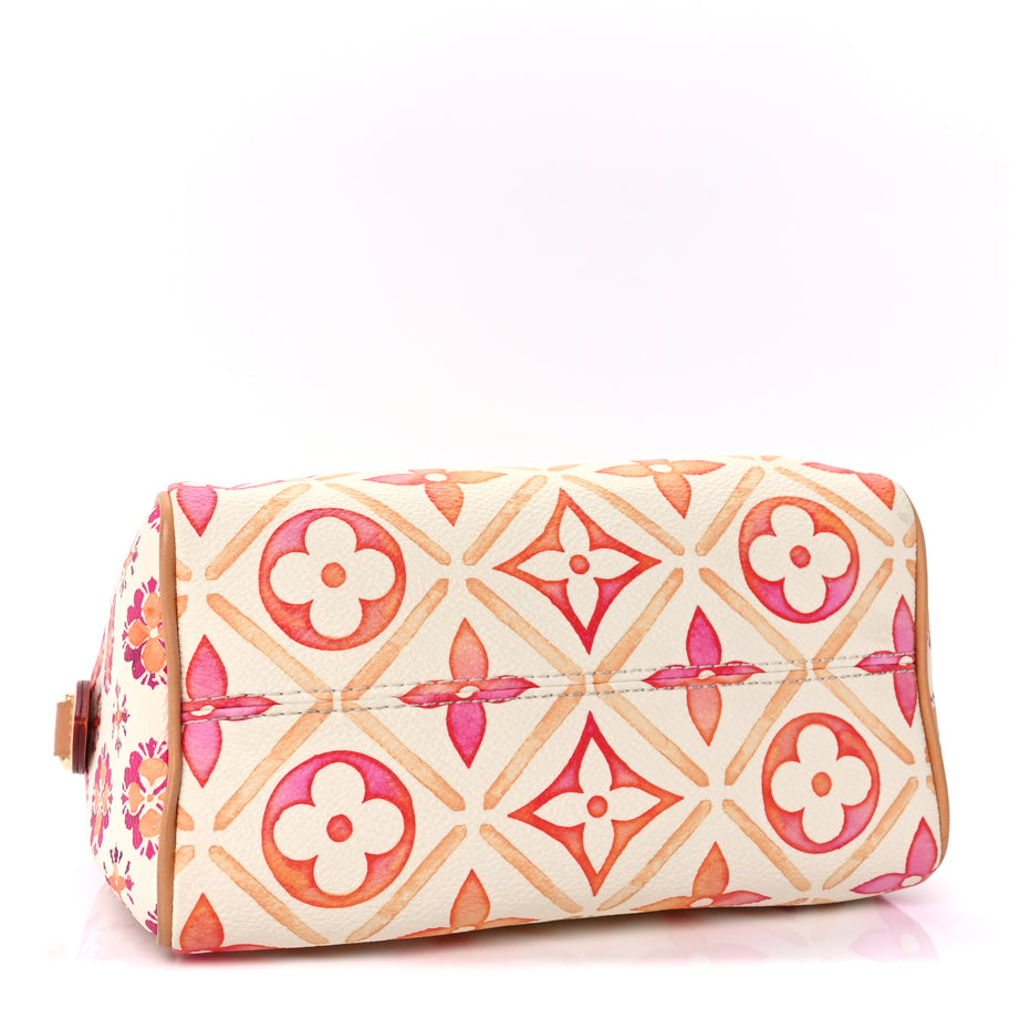 Louis Vuitton Monogram Tiles By The Pool Speedy 20  Coral Image 3