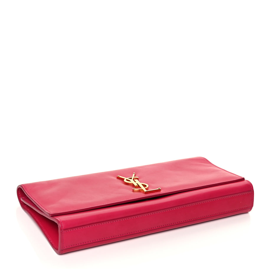 Saint Laurent Smooth Calfskin Classic Monogram Cassandre Clutch Lipstick Fuchsia Image 4