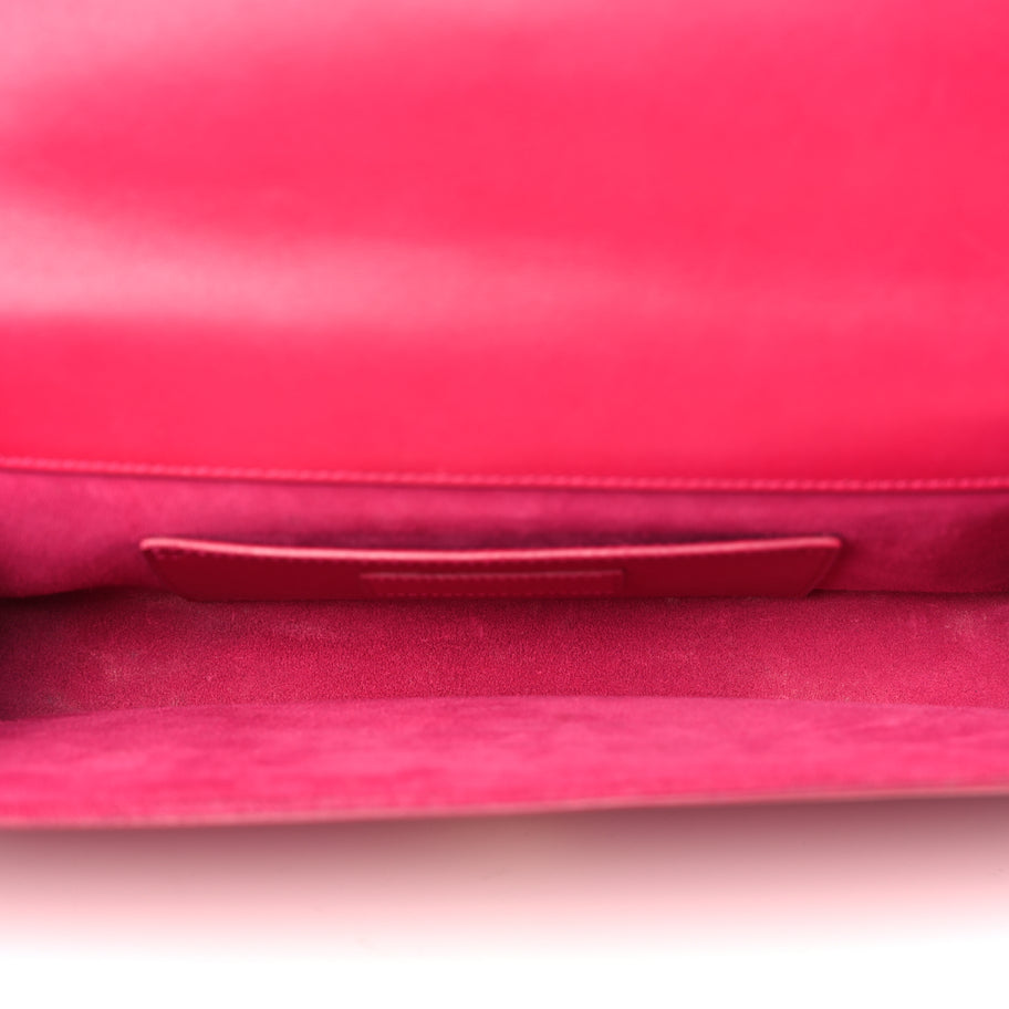 Saint Laurent Smooth Calfskin Classic Monogram Cassandre Clutch Lipstick Fuchsia Image 5