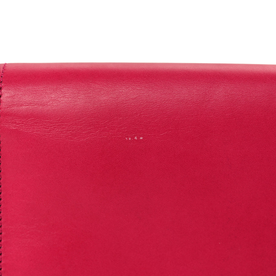 Saint Laurent Smooth Calfskin Classic Monogram Cassandre Clutch Lipstick Fuchsia Image 11