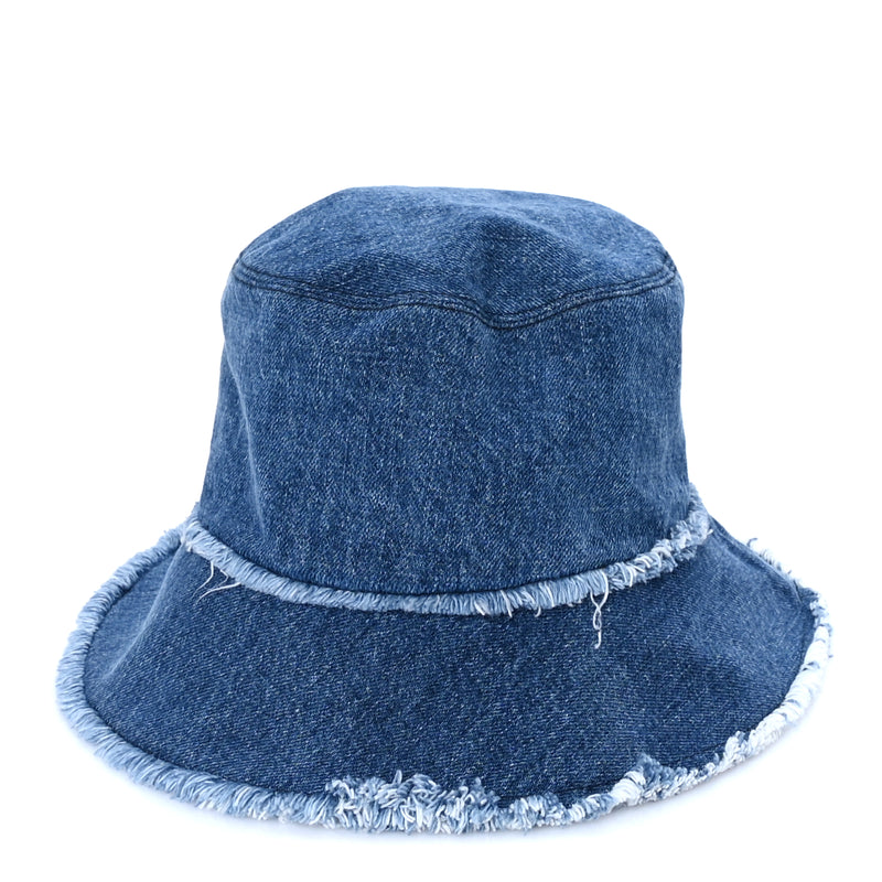  Miu Miu Denim Logo Bucket Hat S Blue