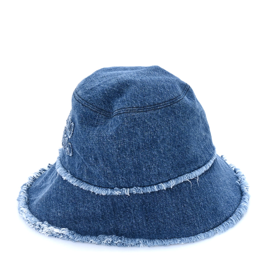 Miu Miu Denim Logo Bucket Hat S Blue Image 3