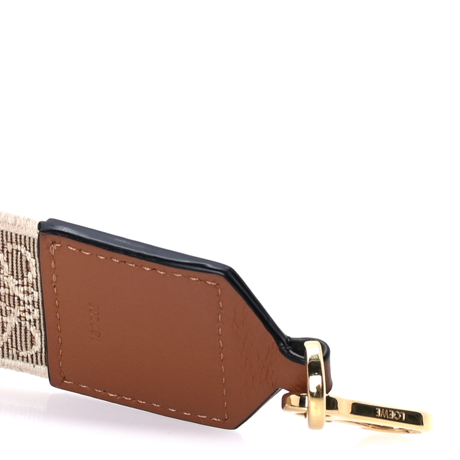 Loewe Calfskin Jacquard Anagram Strap Natural Tan Image 3