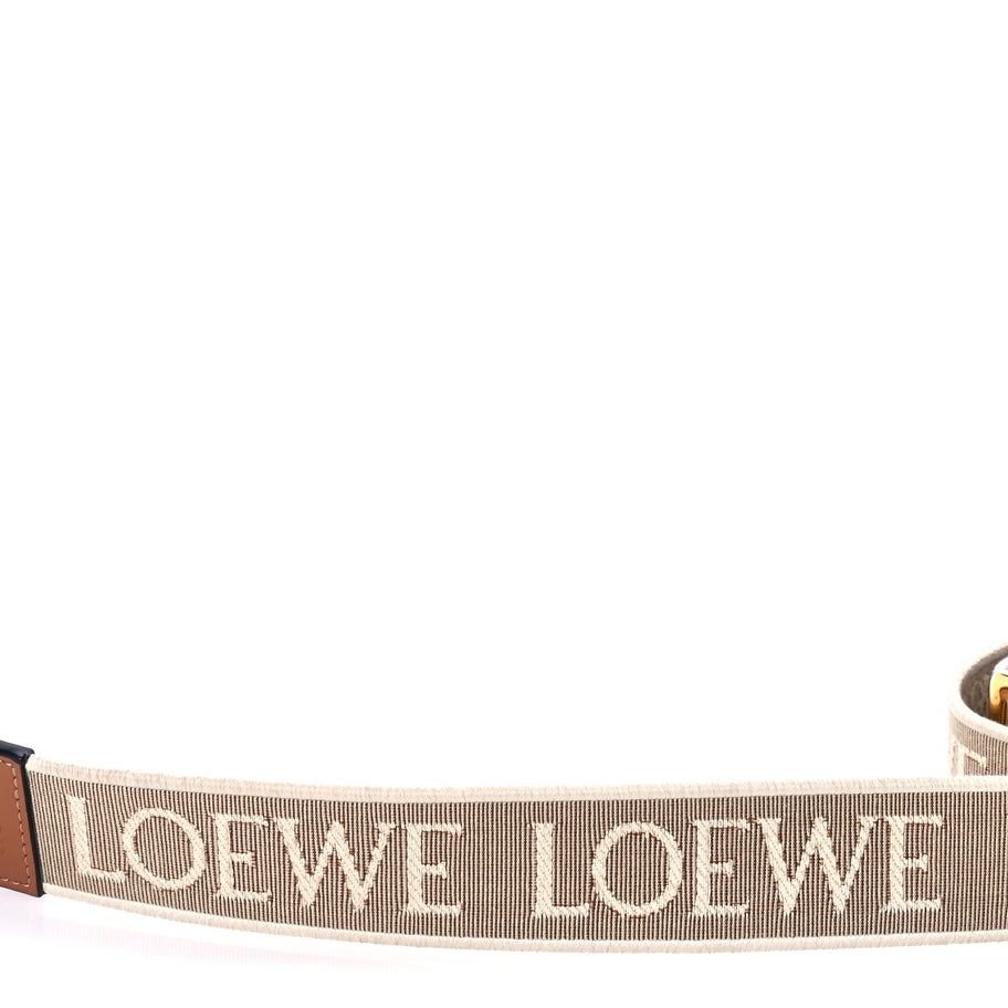 Loewe Calfskin Jacquard Anagram Strap Natural Tan Image 4
