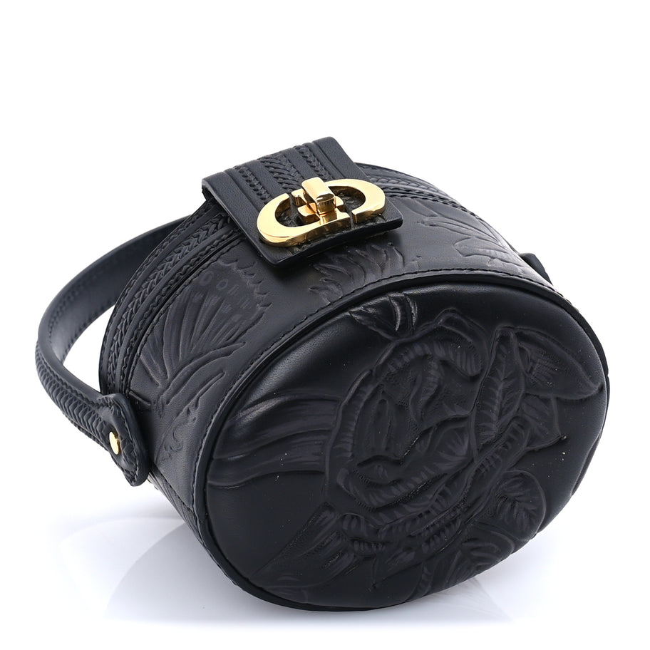 Christian Dior Calfskin Embossed Jardin Botanique Micro Vanity Case Black Image 3