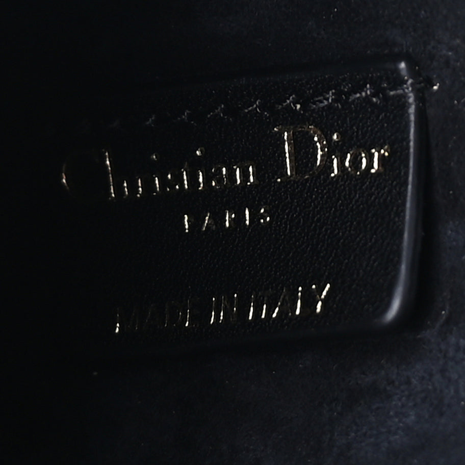 Christian Dior Calfskin Embossed Jardin Botanique Micro Vanity Case Black Image 5