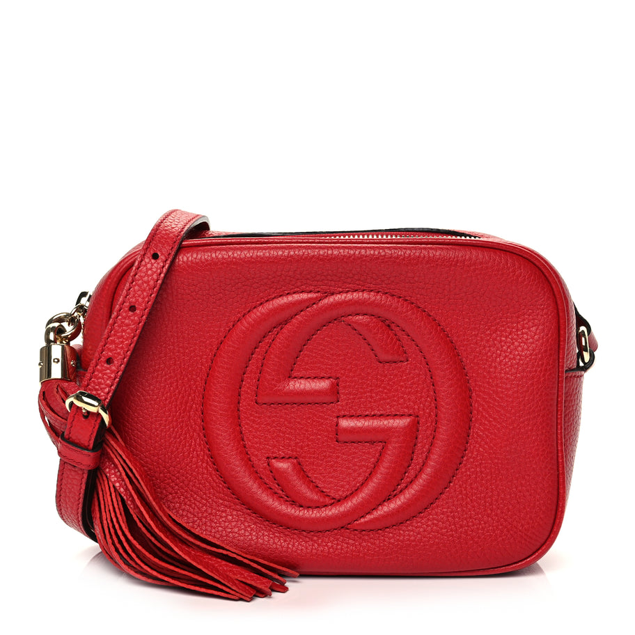 Gucci Pebbled Calfskin Small Soho Disco Bag Vibrant Red Vibrant Red Image 1