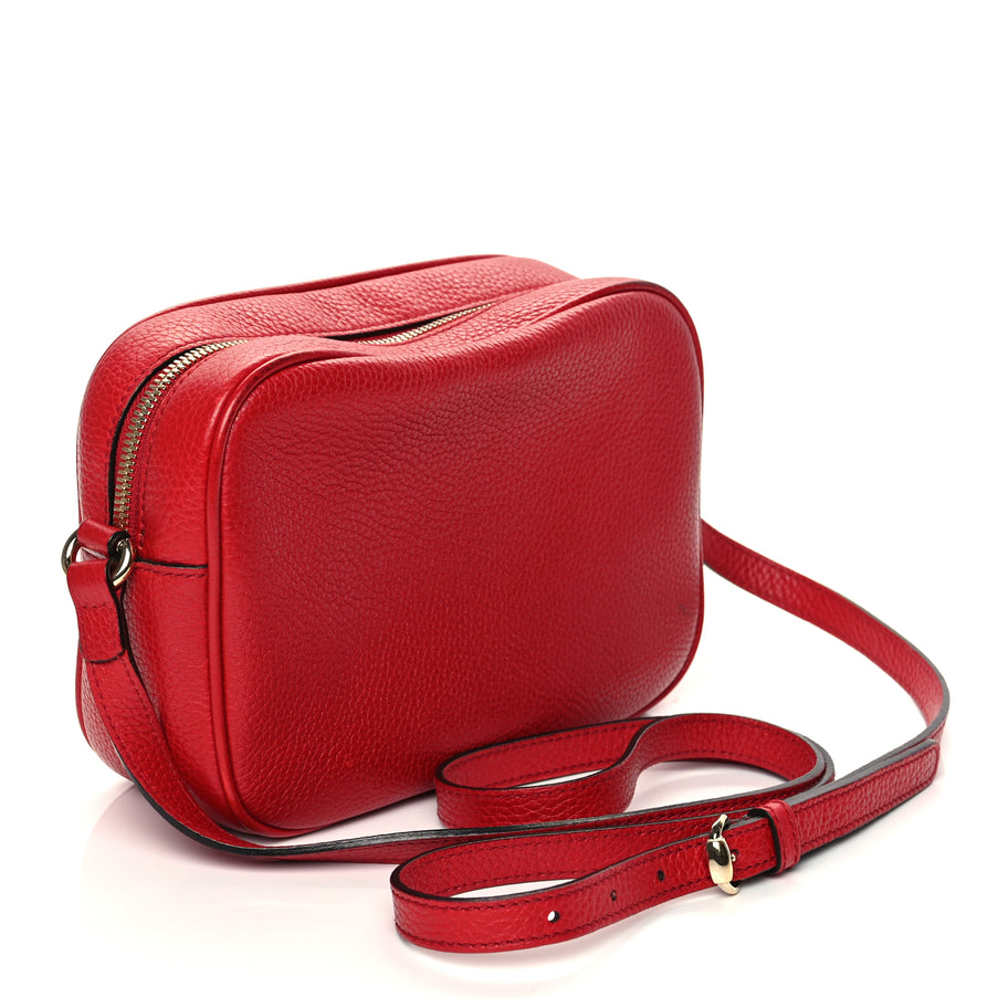 Gucci Pebbled Calfskin Small Soho Disco Bag Vibrant Red Vibrant Red Image 2