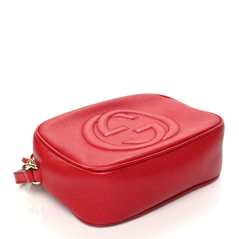 Gucci Pebbled Calfskin Small Soho Disco Bag Vibrant Red Vibrant Red Image 3