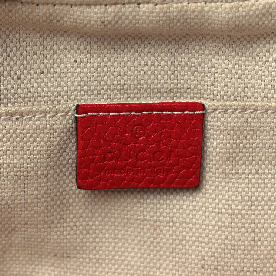 Gucci Pebbled Calfskin Small Soho Disco Bag Vibrant Red Vibrant Red Image 5