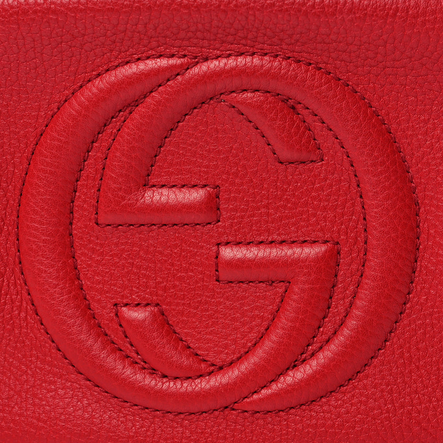 Gucci Pebbled Calfskin Small Soho Disco Bag Vibrant Red Vibrant Red Image 7