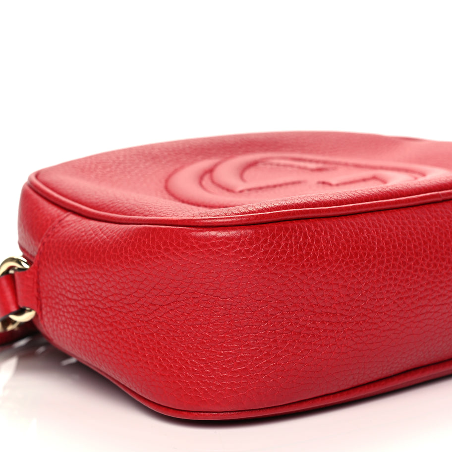 Gucci Pebbled Calfskin Small Soho Disco Bag Vibrant Red Vibrant Red Image 8