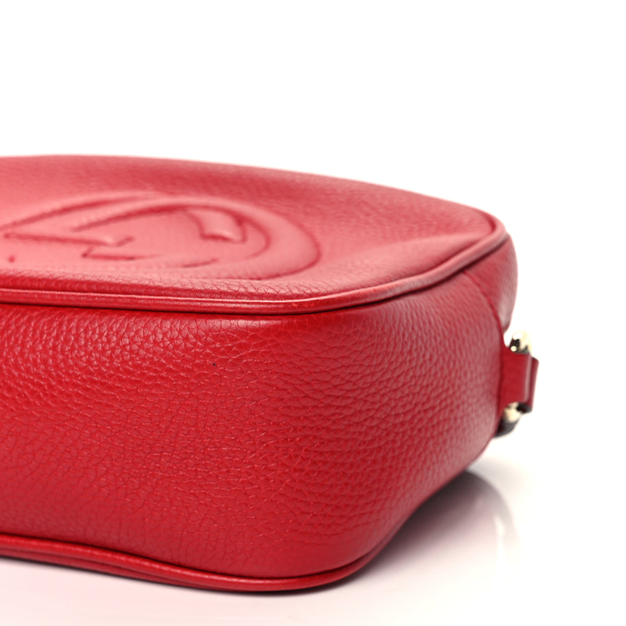 Gucci Pebbled Calfskin Small Soho Disco Bag Vibrant Red Vibrant Red Image 9