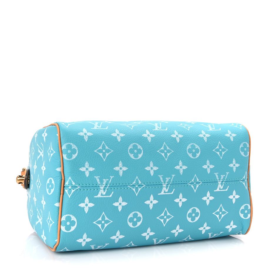 Louis Vuitton Calfskin Monogram Speedy P9 Bandouliere 25 Turquoise Image 4