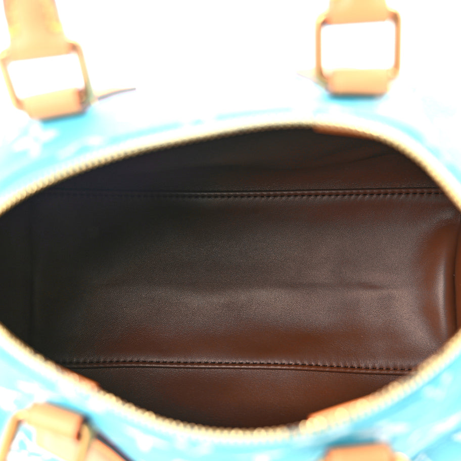 Louis Vuitton Calfskin Monogram Speedy P9 Bandouliere 25 Turquoise Image 5