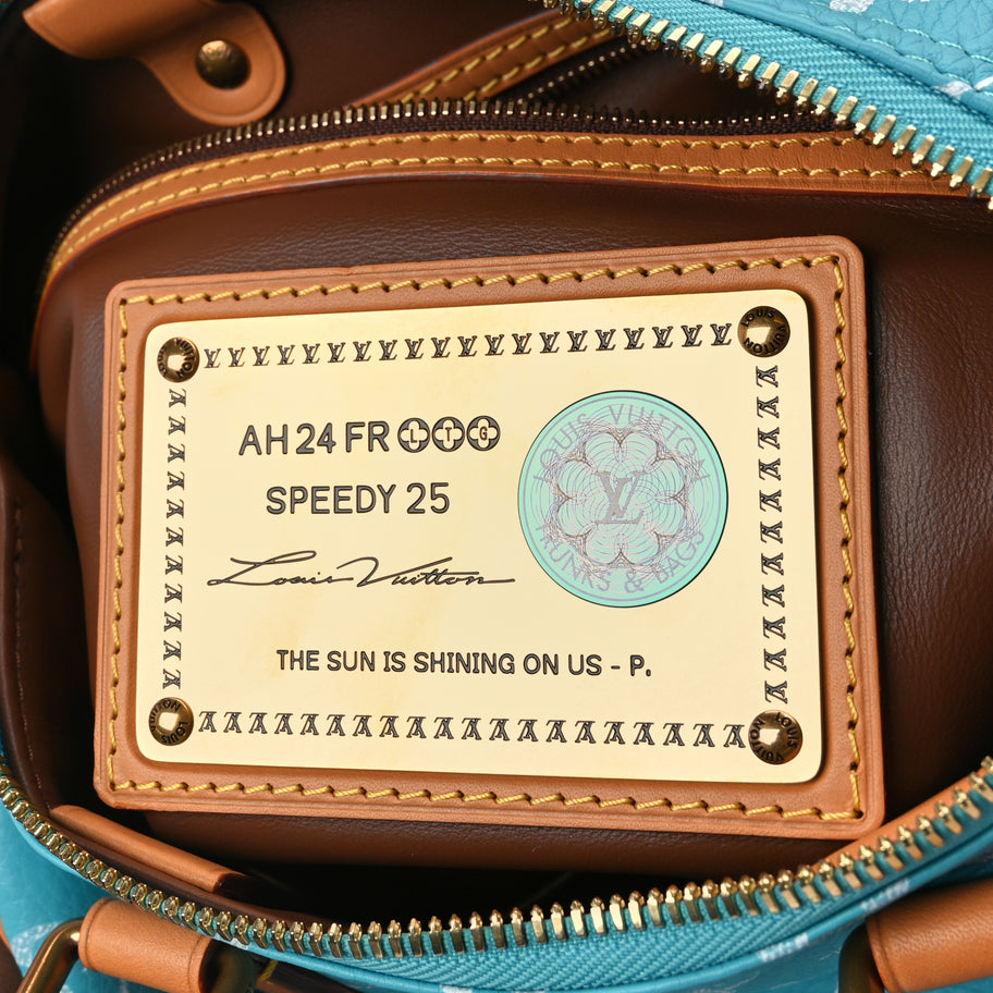 Louis Vuitton Calfskin Monogram Speedy P9 Bandouliere 25 Turquoise Image 6