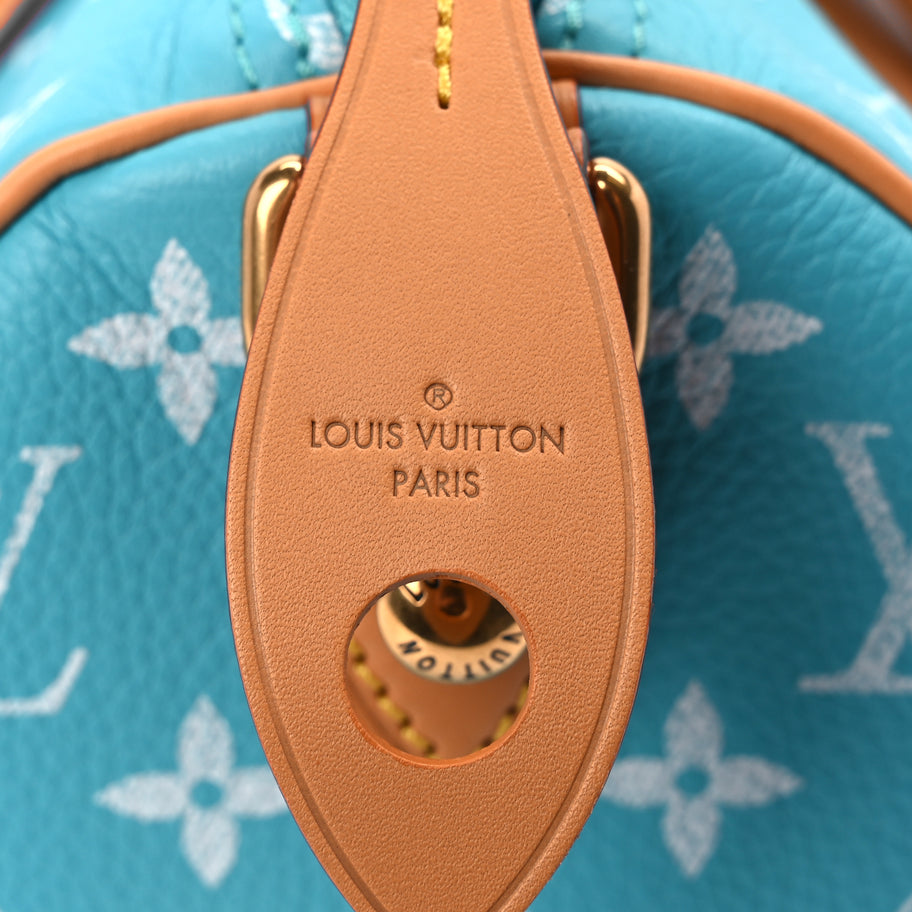 Louis Vuitton Calfskin Monogram Speedy P9 Bandouliere 25 Turquoise Image 7