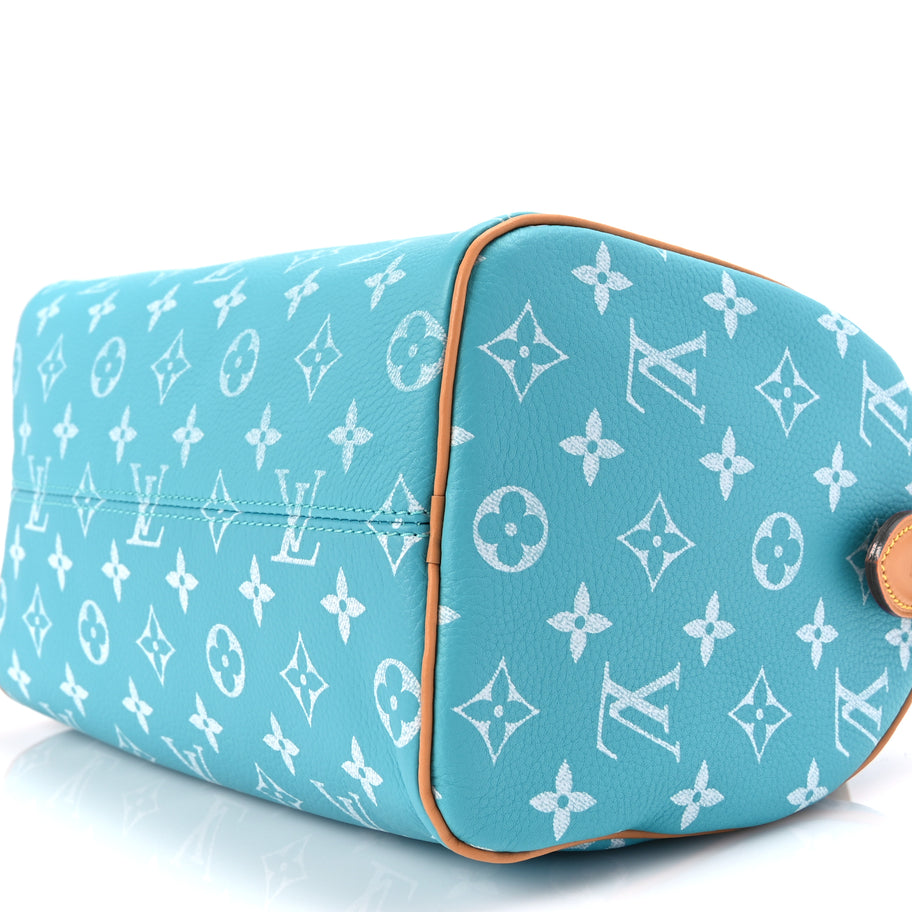 Louis Vuitton Calfskin Monogram Speedy P9 Bandouliere 25 Turquoise Image 10