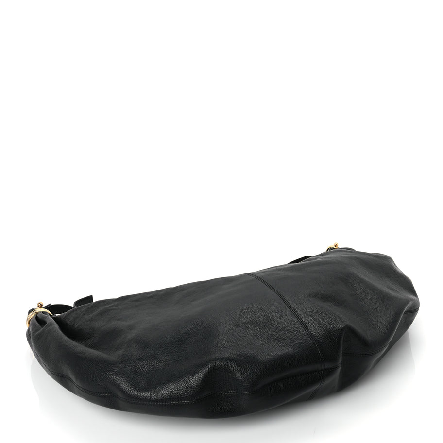 Chloe Grained Calfskin Large Bracelet Hobo Bag Black Image 3
