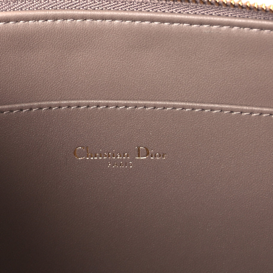 Christian Dior Supple Calfskin Cannage Large Caro Daily Pouch Warm Taupe Image 5