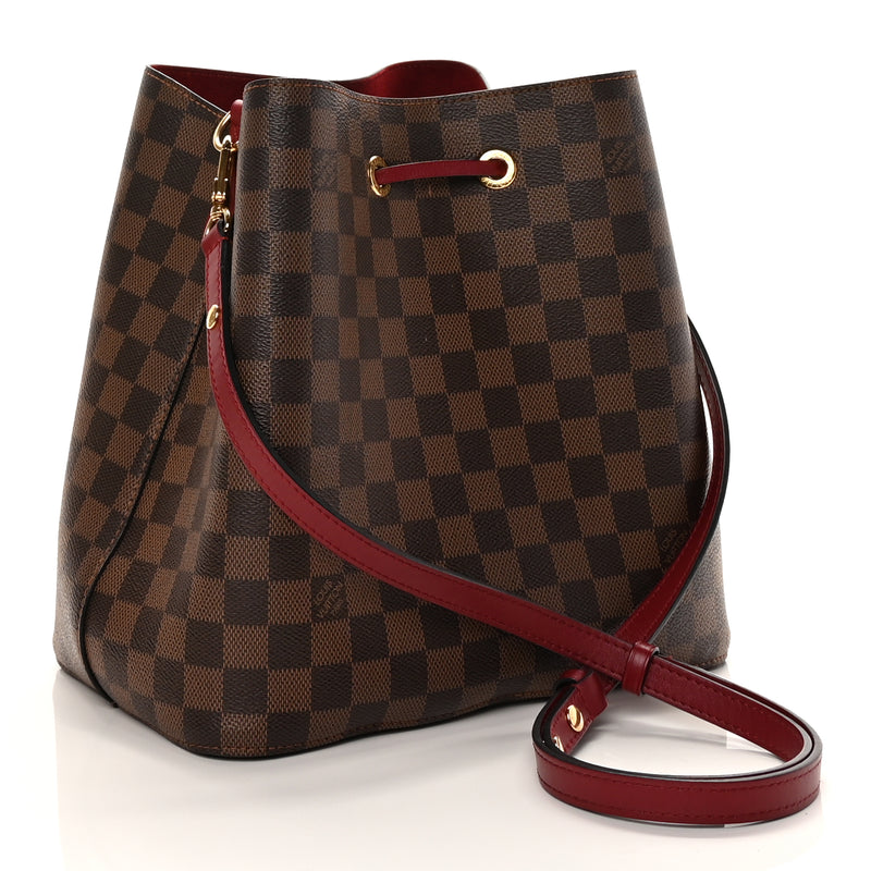  Louis Vuitton Damier Ebene Neonoe MM Cherry Berry