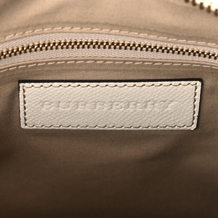 Burberry Haymarket Check Medium Minford Portrait Tote White Image 4