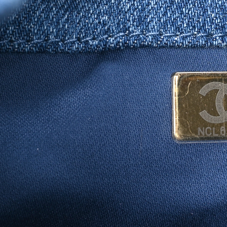 Chanel Washed Denim Quilted Small Chanel 25 Handbag Blue Image 6
