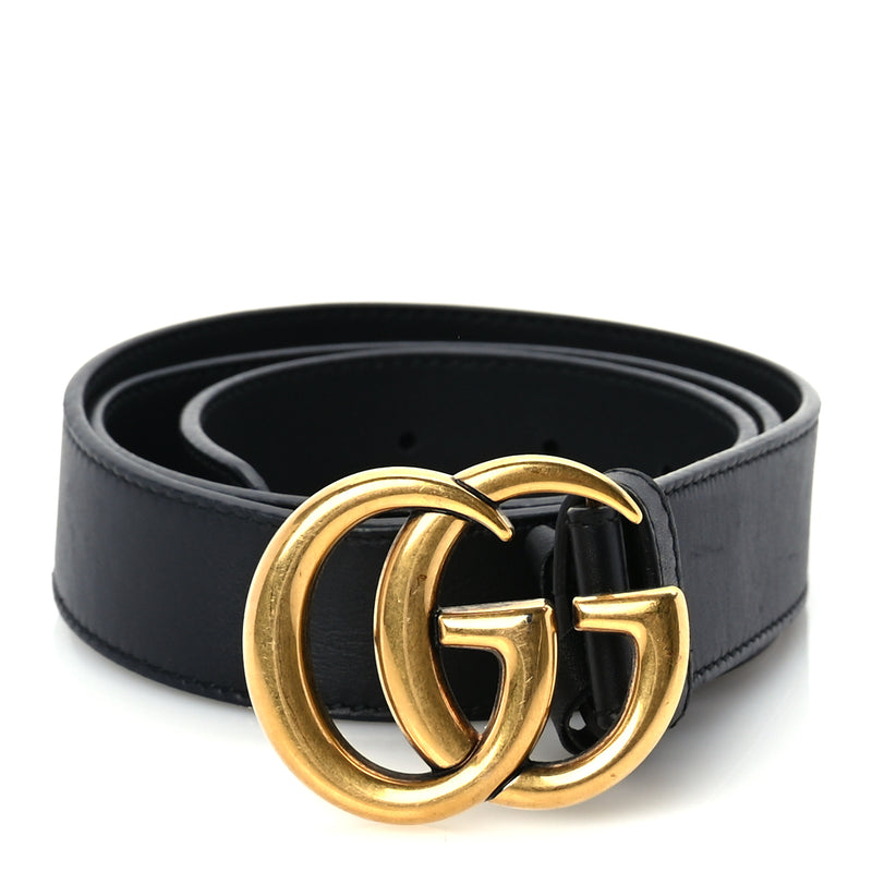  Gucci Calfskin Double G 40mm Belt 85 34  Black