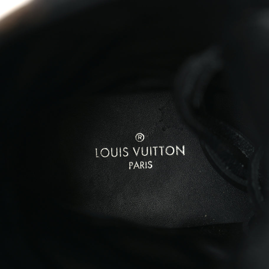 Louis Vuitton Suede Calfskin Monogram Laureate Platform Desert Boots 36.5 Black Image 7