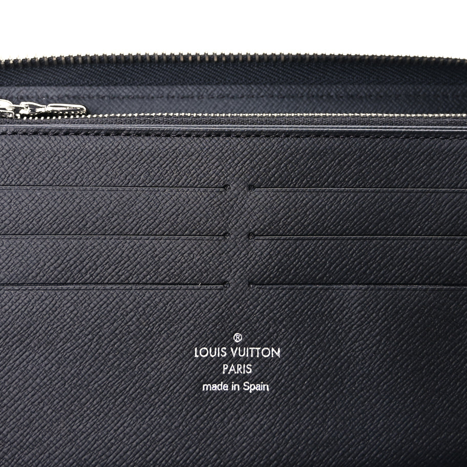 Louis Vuitton Taiga Zippy Organizer Wallet Black Image 6
