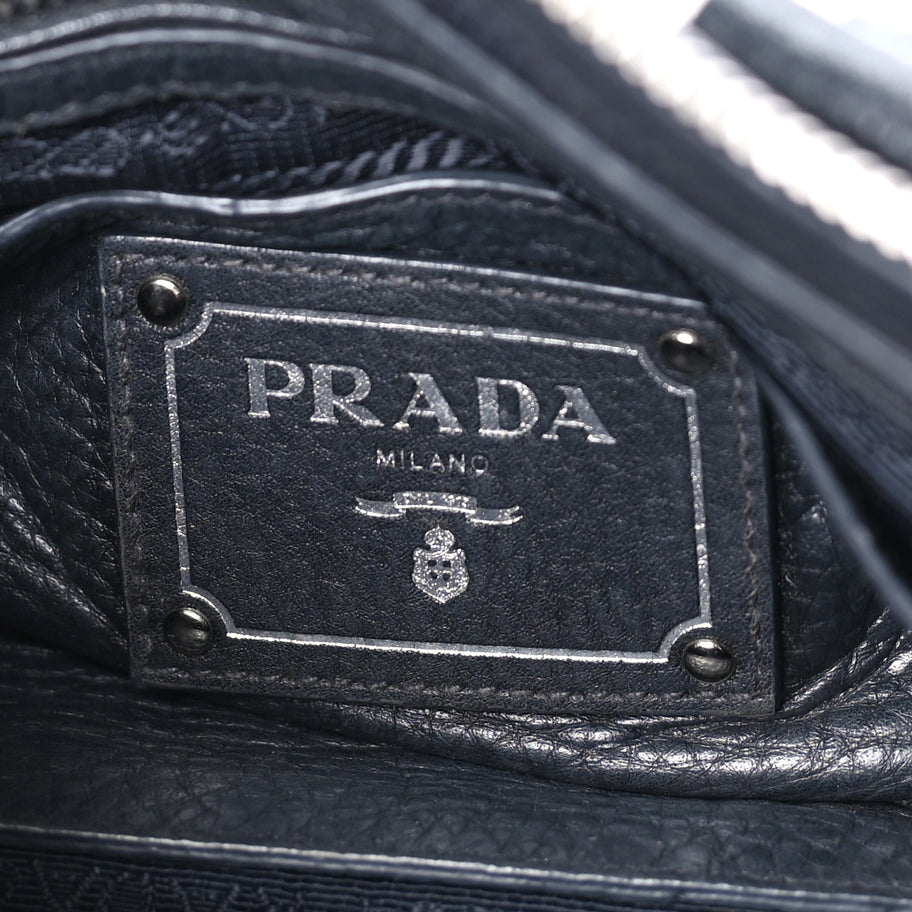 Prada Vitello Phenix Shopping Satchel Black Image 5
