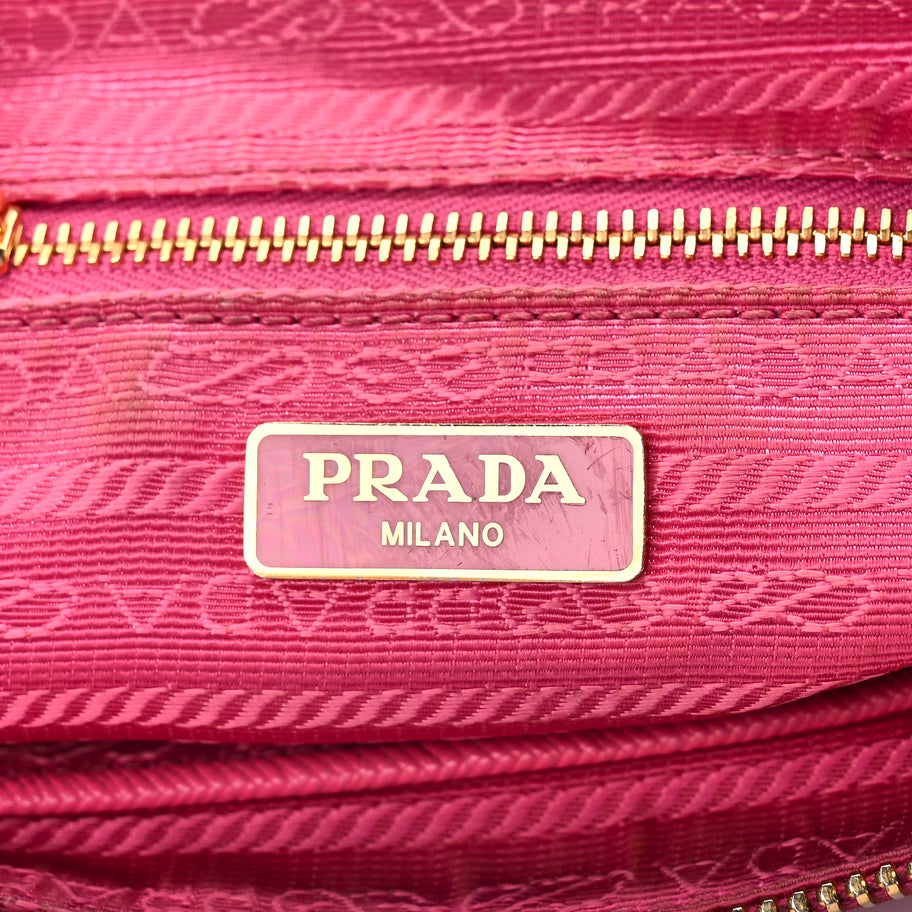 Prada Tessuto Nylon Saffiano Crossbody Bag Fuxia Image 5