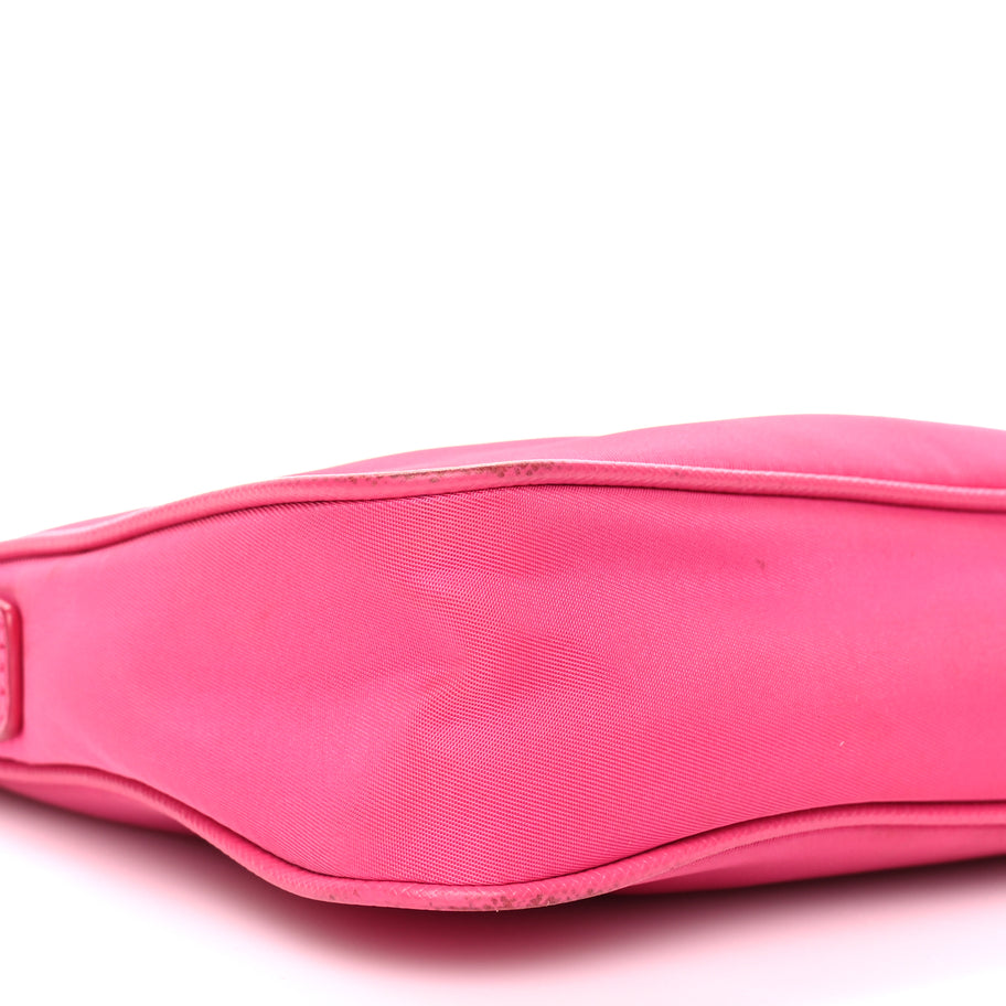 Prada Tessuto Nylon Saffiano Crossbody Bag Fuxia Image 7