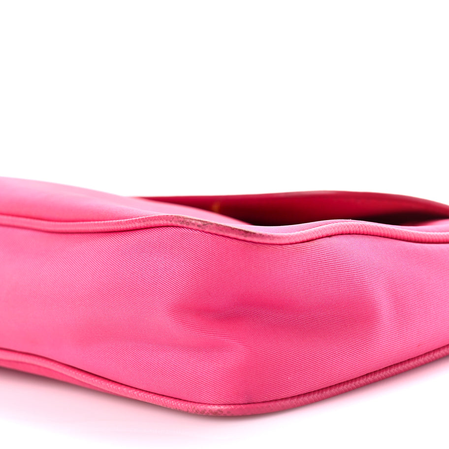 Prada Tessuto Nylon Saffiano Crossbody Bag Fuxia Image 8