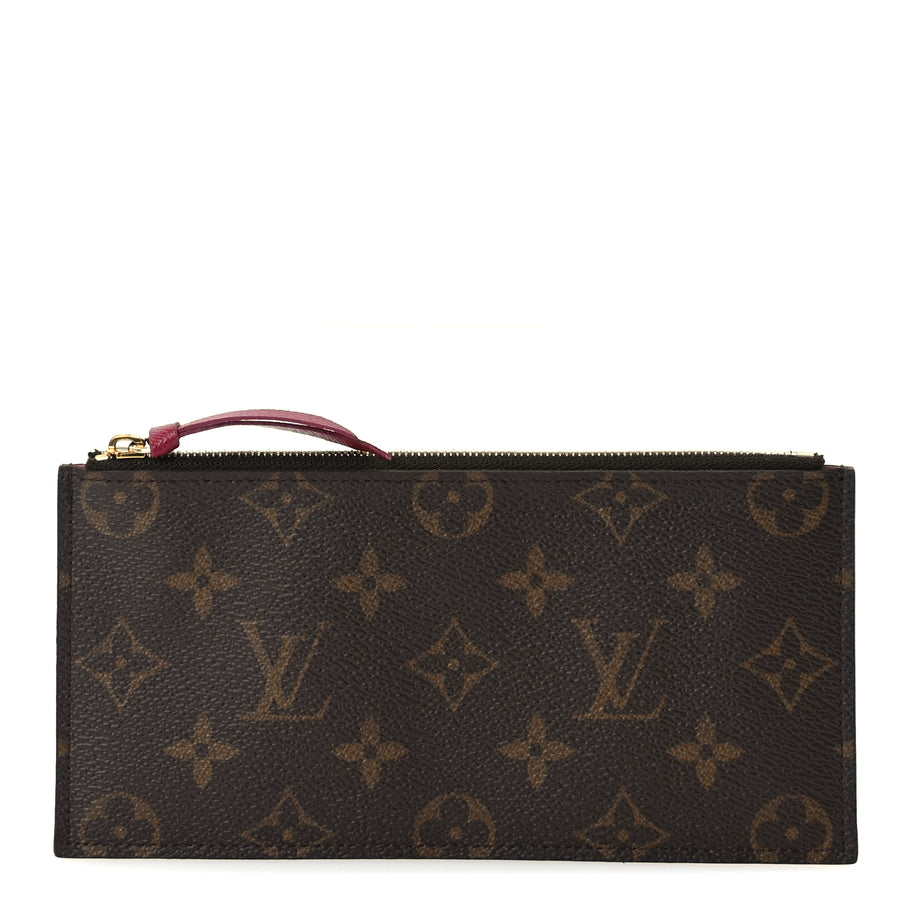 Louis Vuitton Monogram Felicie Chain Wallet Zippered Insert Fuchsia Image 1