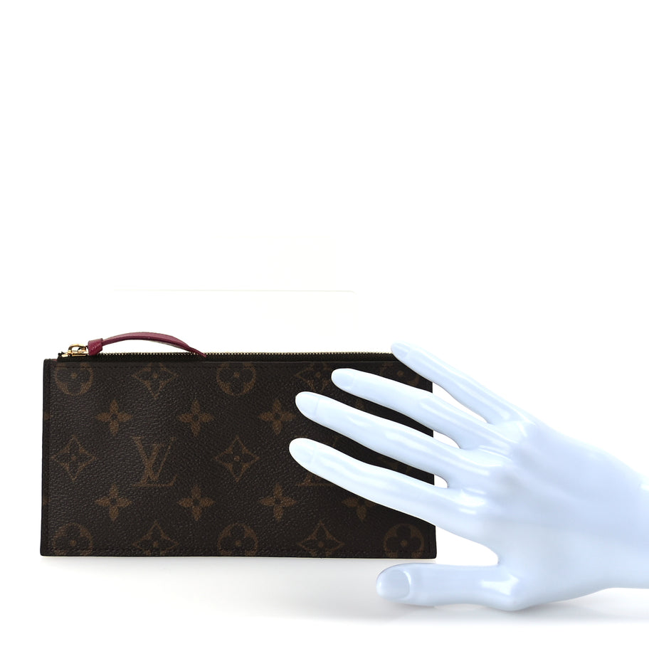 Louis Vuitton Monogram Felicie Chain Wallet Zippered Insert Fuchsia Image 2