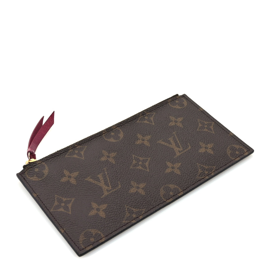 Louis Vuitton Monogram Felicie Chain Wallet Zippered Insert Fuchsia Image 4