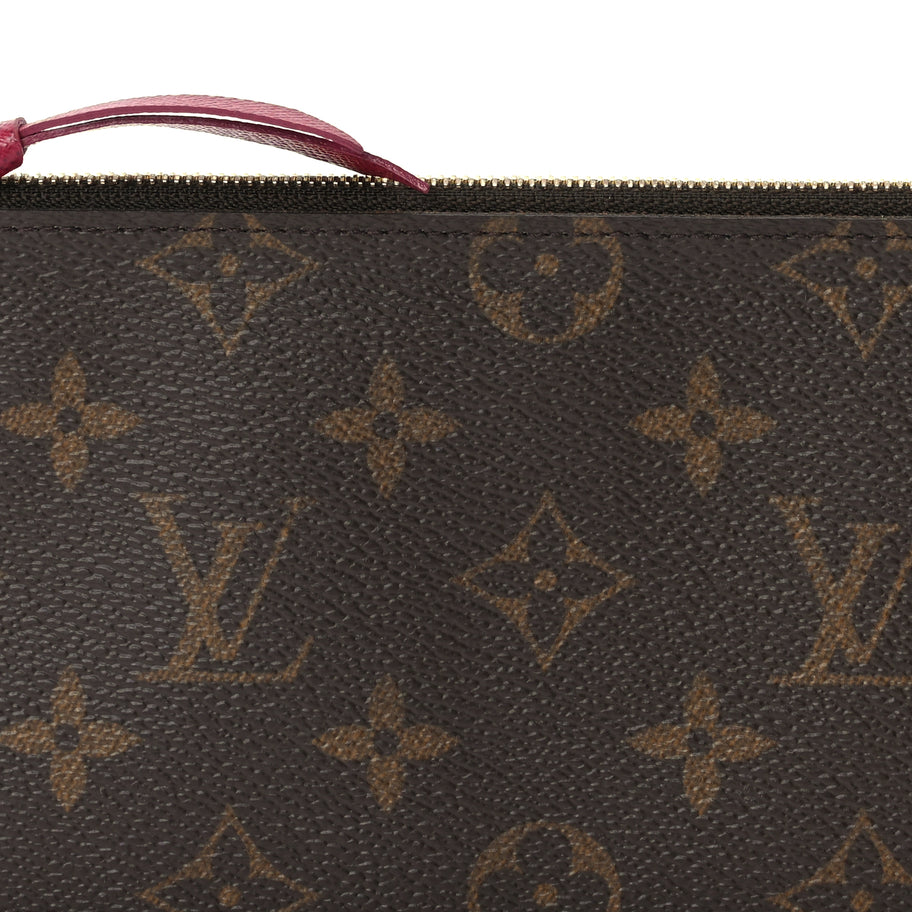 Louis Vuitton Monogram Felicie Chain Wallet Zippered Insert Fuchsia Image 5