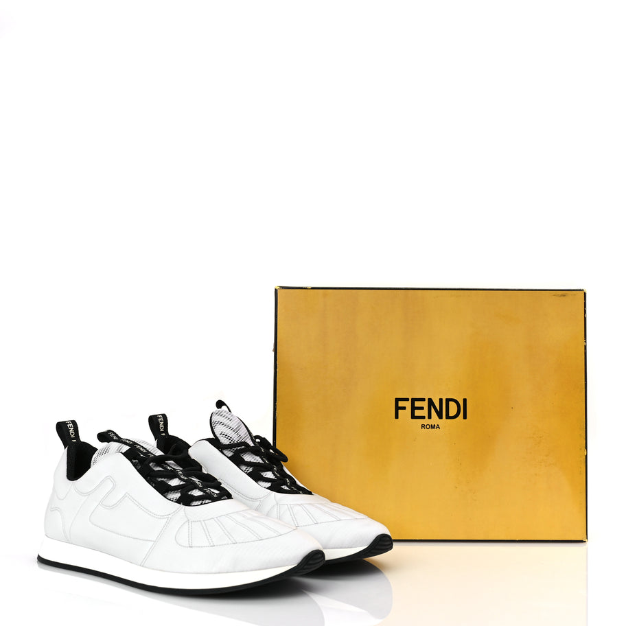 Fendi Nylon FFreedom Sneakers 41 White Image 9