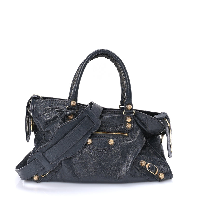  Balenciaga Agneau Giant 12 Gold Hardware S City  Gris Fossile